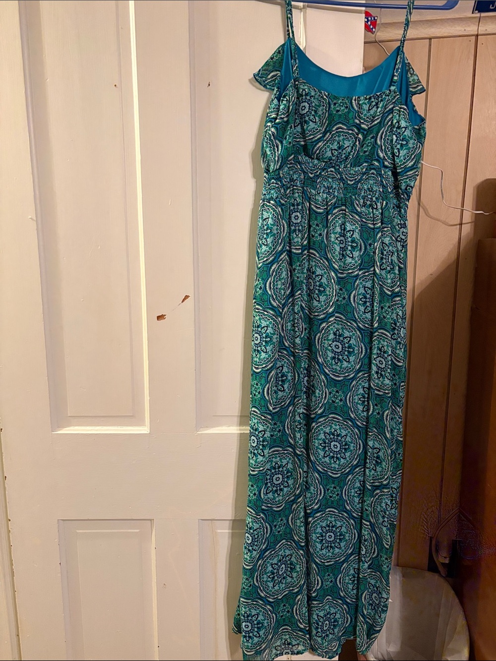 Faded Glory Teal and Navy Medallion Maxi Dress - Picture 2 of 2